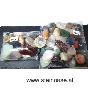 Schöne bunte NATUR Mischung Trommelsteine 'Gr.M' 250g
